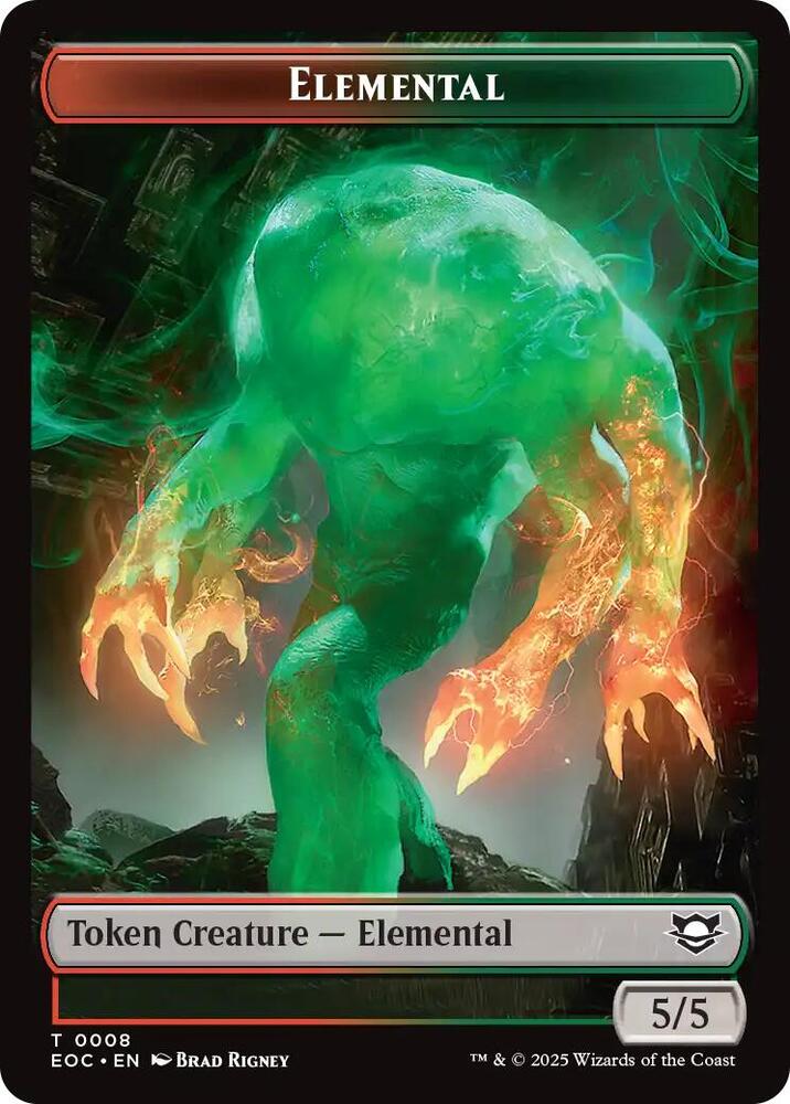 Beast (0006) // Elemental (0008) Double-Sided Token (Back)