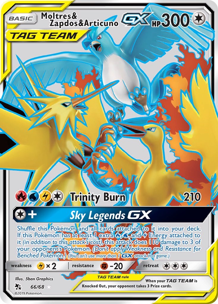 Moltres & Zapdos & Articuno GX (Full Art) [HIF - 66/68]