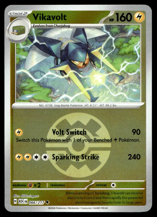 Vikavolt - 066/217 (Quick Ball) | Near Mint / English / Reverse Holofoil