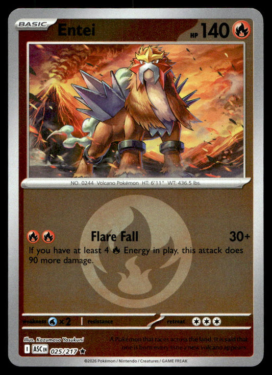 Entei (Energy Symbol Pattern) | Near Mint / English / Reverse Holofoil
